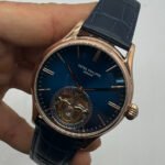 Patek Philippe Classic Turbilhão 40mm Aço/Rose, Pulseira Couro