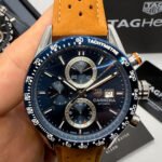 TAG Heuer Carrera Aço Calibre S, Chronograph Eletrônico, 44 mm, Puls. Couro