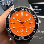 Tag Heuer Aquarecer 300, 43mm, Aço, Mostrador Laranja, Puls. Borracha