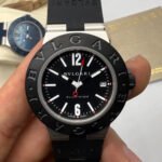 Bvlgari Alumium 41mm - Mostrador Preto Aluminio Pulseira Borracha