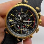 TAG Heuer Carrera McLaren Mercedez Aço/Dourado 43mm Pulseira Nylon