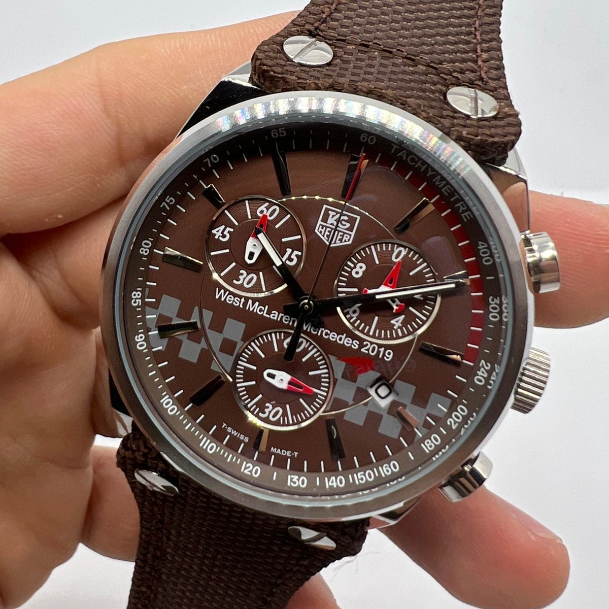 a43f4e_912697cf2f524e559bd2cb478d2b1d0dmv2 TAG Heuer Carrera McLaren Mercedez Aço 43mm Pulseira Nylon - Imagem 1