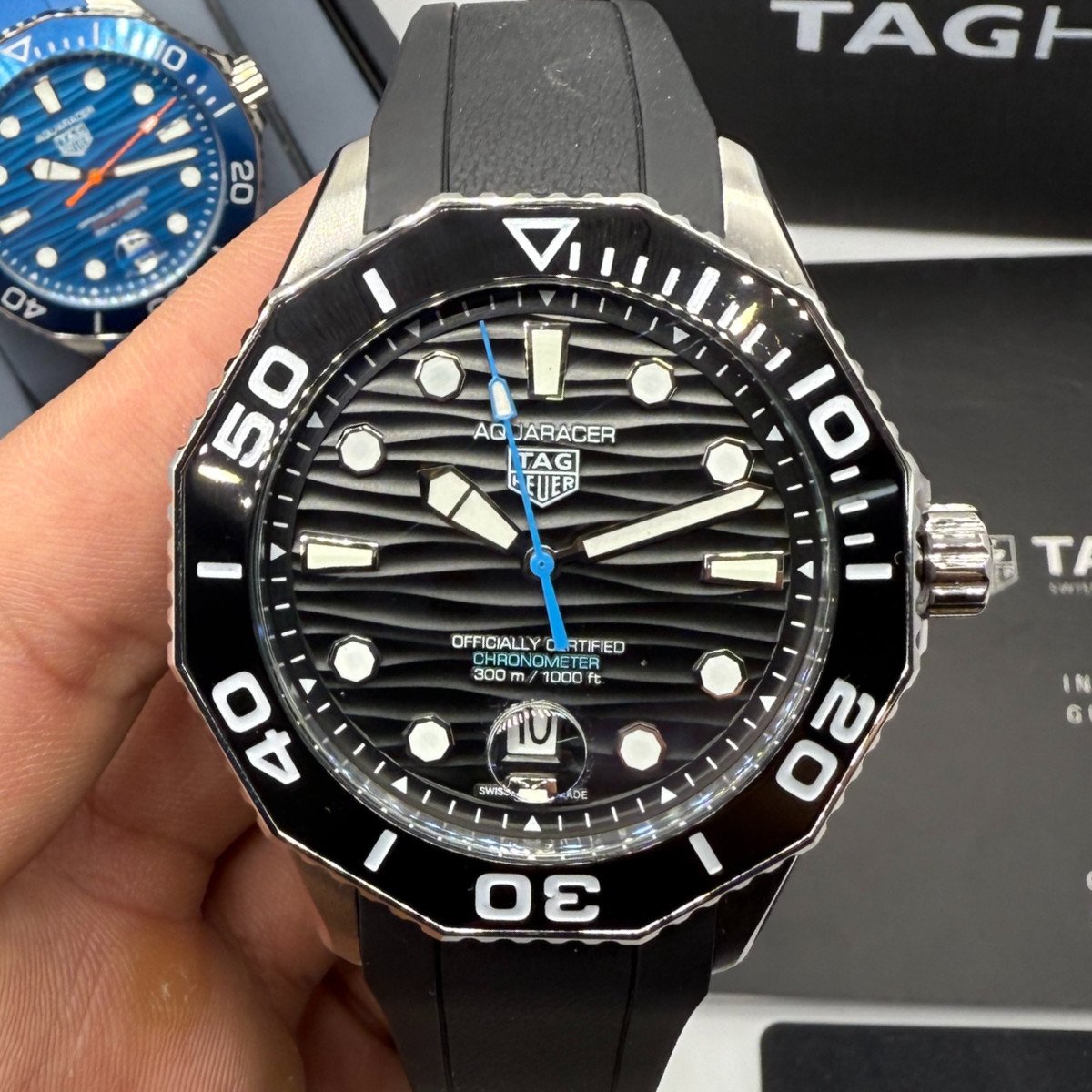 a43f4e_b7785834b7ba45f79ded019cfdb7fa19mv2 TAG Heuer Aquarecer 300, 43mm, Aço, Pulseira Borracha - Imagem 1