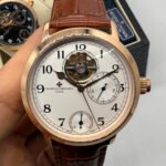 Vacheron Constantin Traditionnelle Turbilhão Excellence Rose Mostrador Branco