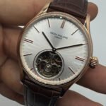 Patek Philippe Classic Turbilhão 40mm Aço/Rose, Pulseira Couro