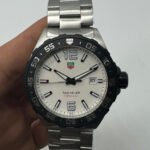 TAG Heuer F1 43mm Aço Mostrador Branco Luneta Preta