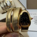 Bvlgari Serpenti Tubogas 02 Voltas 35mm Aço/Dourado Mostrador Preto