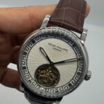 Patek Philippe Classic Turbilhão 40mm Aço/Rose, Pulseira Couro
