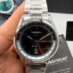 TAG Heuer Carrera Date Twin-Time Aço - 41mm - Mostrador Preto