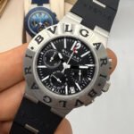 Bvlgari Aluminium Crono 41mm - Aço - Mostrador Preto