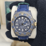 Relógio 40mm Automático Safira Carbono Azul GMT