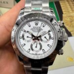 Rolex Daytona 40mm Aço, Mostrador Branco