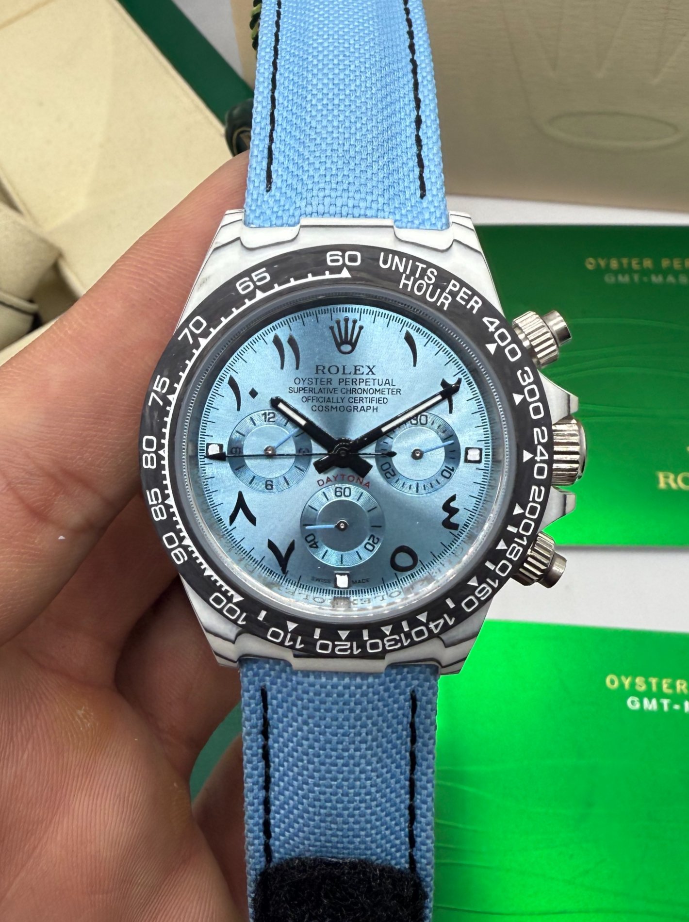 rolex-daytona-diw-carbono-40mm-pulseira-nylon-couro-foto1 Rolex Daytona DIW Carbono 40mm, Pulseira Nylon/Couro - Imagem 1