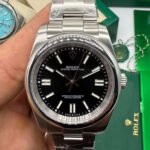 Rolex Oyster Perpetual 36mm/41mm Aço Mostrador Preto