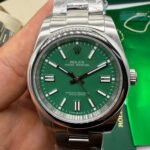 Rolex Oyster Perpetual 36mm/41mm Aço Mostrador Verde