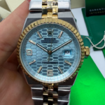 Rolex Oyster Perpetual Land‑Dweller 40mm Aço/Dourado, Mostrador Azul Glacial