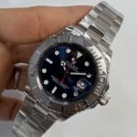 Rolex Yacth-Master 40mm Aço Mostrador Azul Luneta Prata Pulseira Oyster